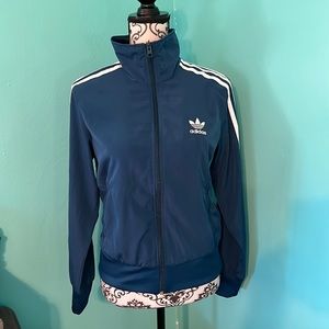Adidas Full Zip High Neck Teal Active Streetwear Jacket